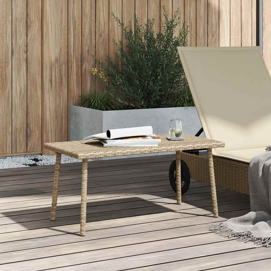 Tuin Salontafel Rechthoekig Poly Rattan 80 x 40 x 37 cm