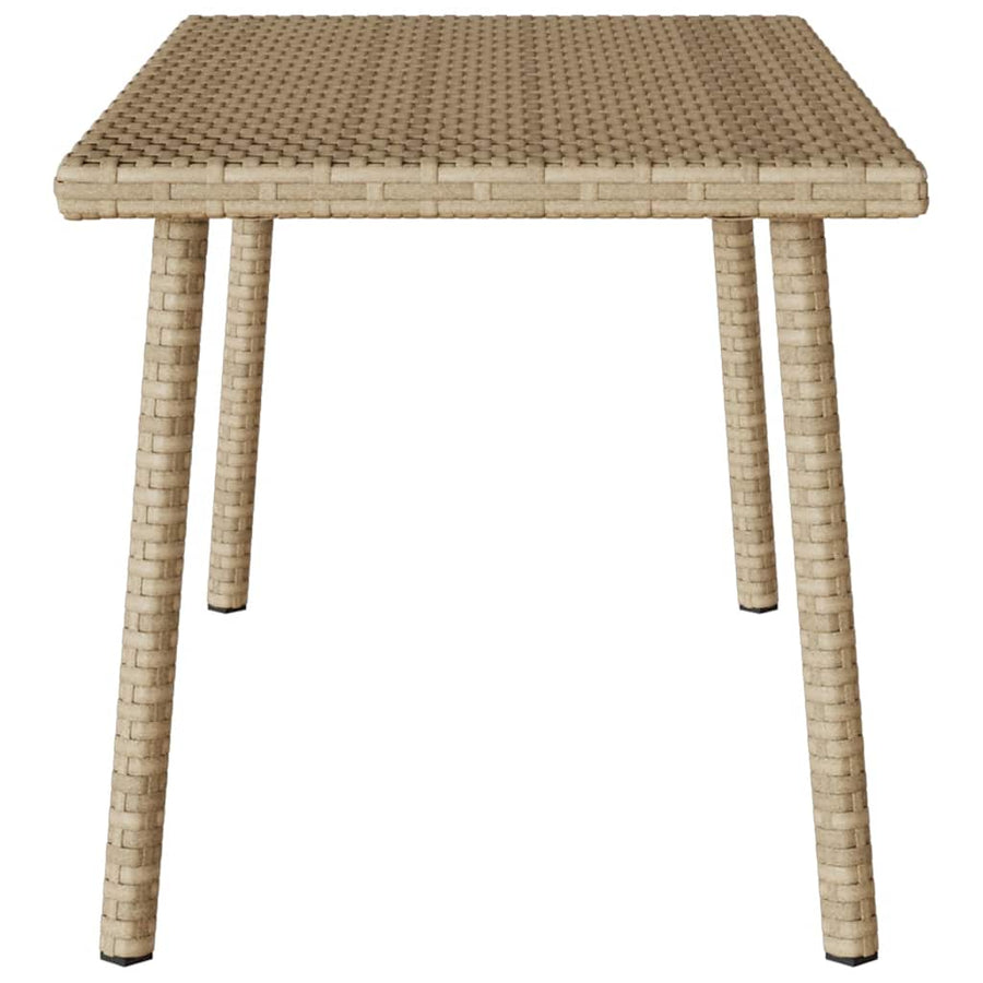 Tuin Salontafel Rechthoekig Poly Rattan 80 x 40 x 37 cm