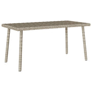 Tuinsalontafel 80x40x37 cm poly rattan lichtgrijs