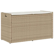 Opbergbank 100 cm poly rattan beige