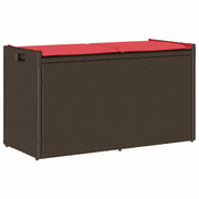 Opbergbank poly rattan bruin 100 cm