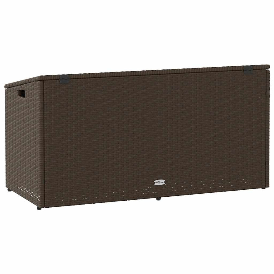 Tuinbox 110x50x58 cm poly rattan bruin