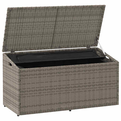 Tuinbox 110x50x58 cm poly rattan grijs
