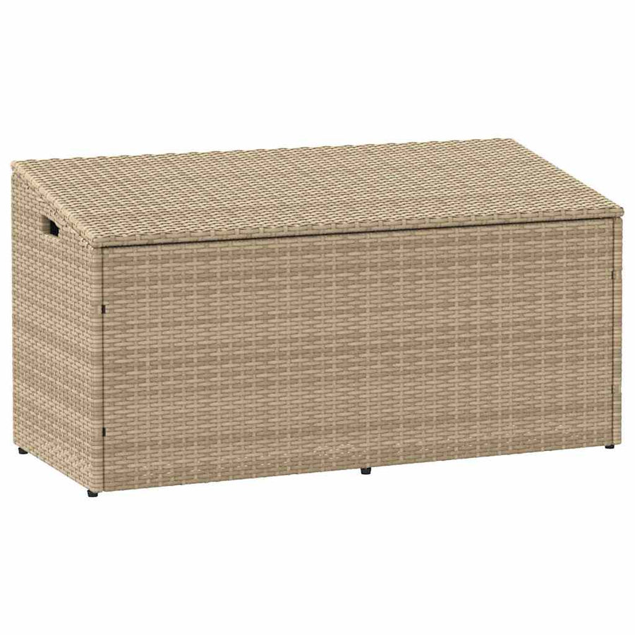 Tuinbox beige 110x50x58 cm poly rattan