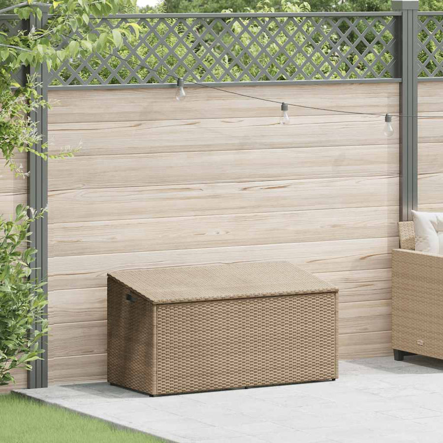 Tuinbox beige 110x50x58 cm poly rattan