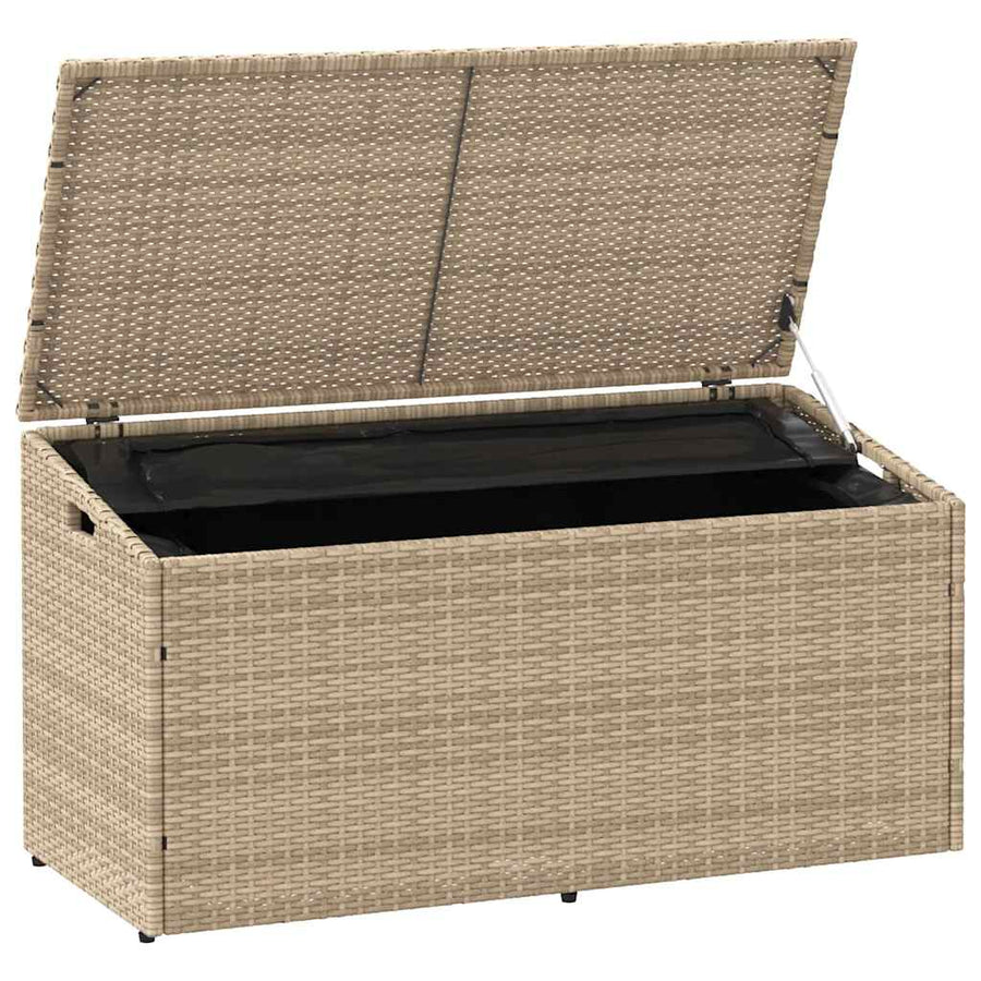 Tuinbox beige 110x50x58 cm poly rattan
