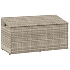 Tuinbox 110x50x58 cm poly rattan lichtgrijs