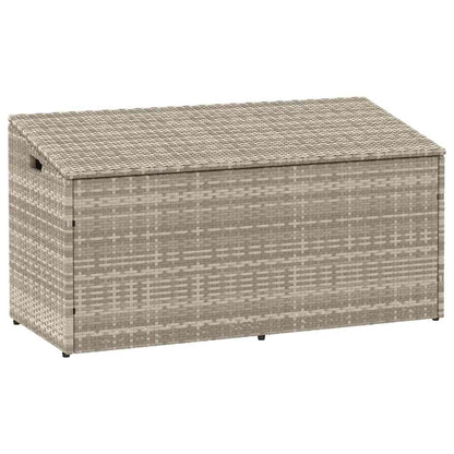Tuinbox 110x50x58 cm poly rattan lichtgrijs