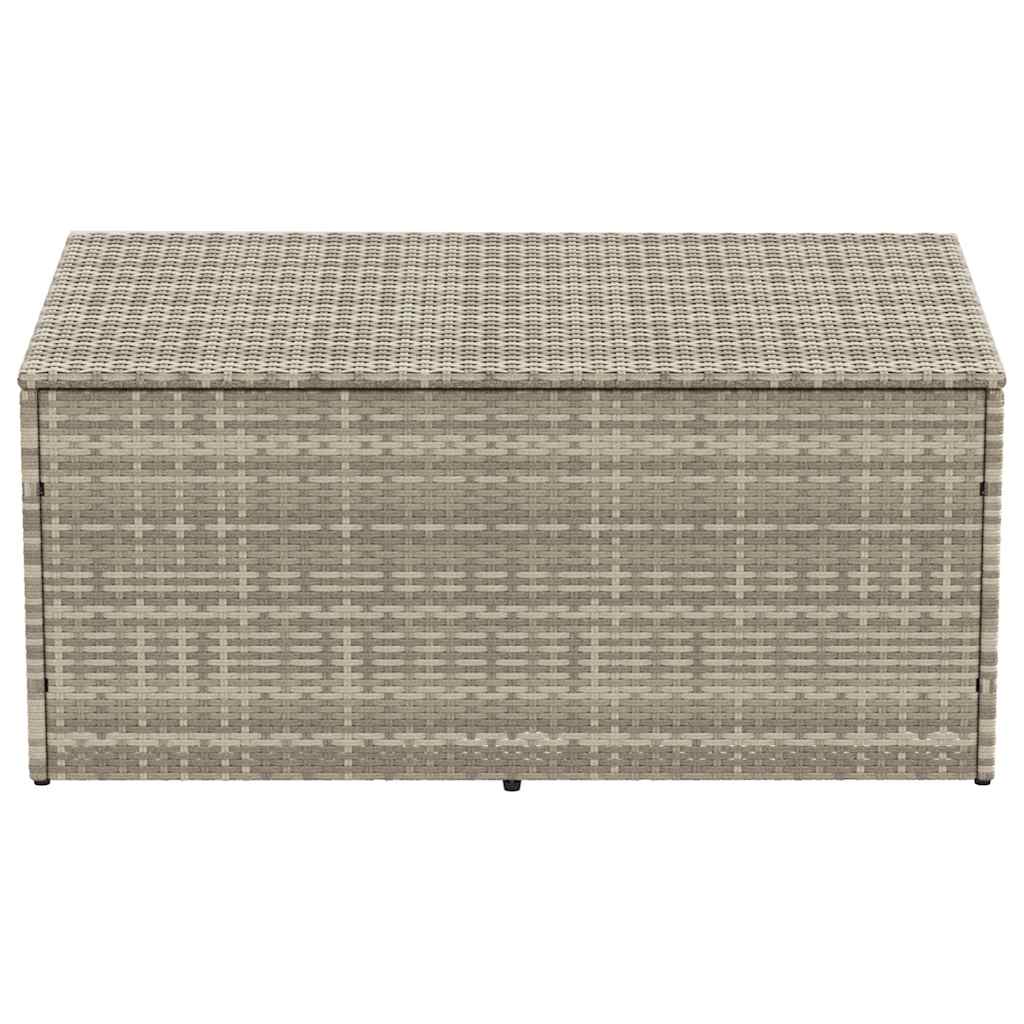 Tuinbox 110x50x58 cm poly rattan lichtgrijs