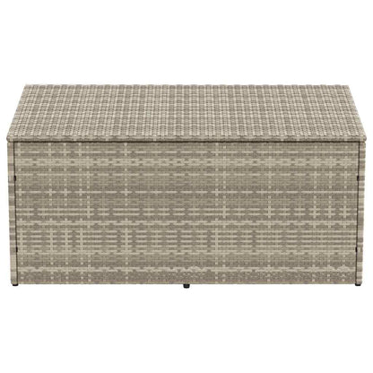 Tuinbox 110x50x58 cm poly rattan lichtgrijs