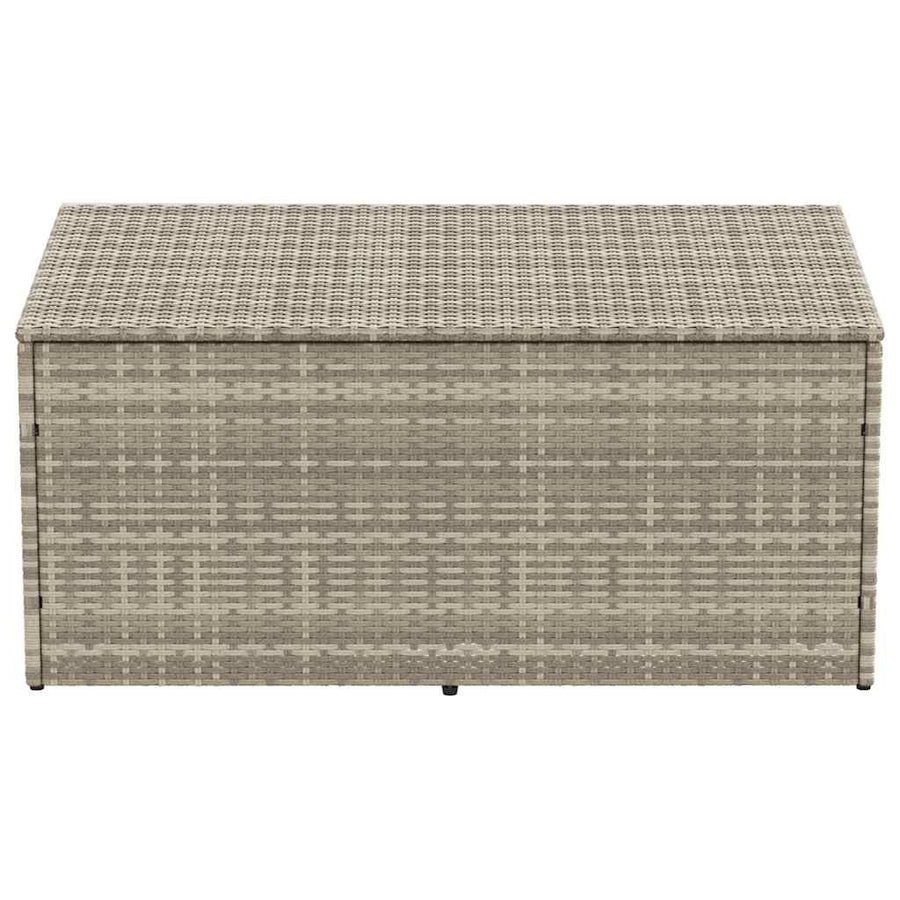 Tuinbox 110x50x58 cm poly rattan lichtgrijs