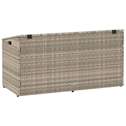 Tuinbox 110x50x58 cm poly rattan lichtgrijs