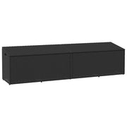Tuinbox poly rattan 220x50x58 cm zwart