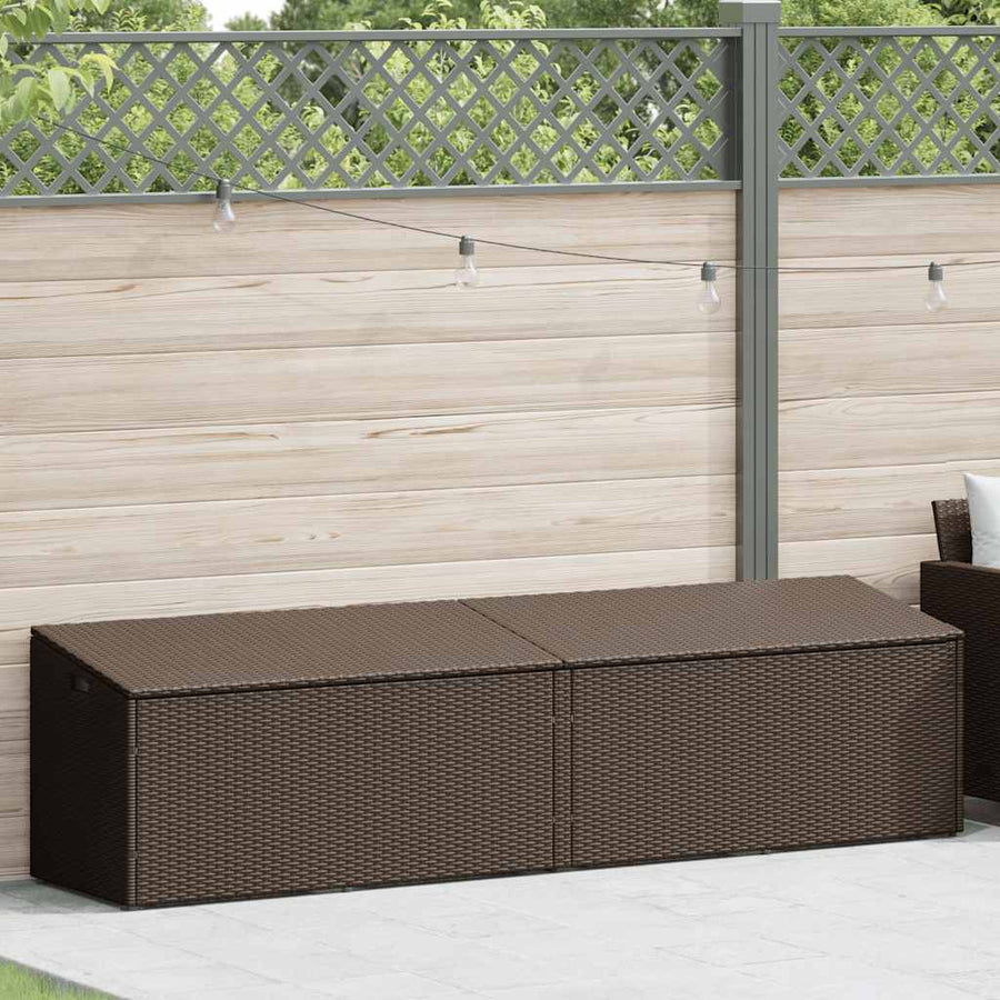 Tuinbox Poly Rattan 220 x 50 x 58 cm Bruin