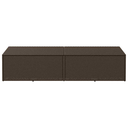 Tuinbox Poly Rattan 220 x 50 x 58 cm Bruin