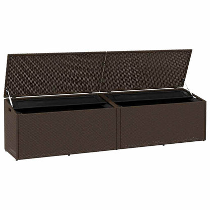 Tuinbox Poly Rattan 220 x 50 x 58 cm Bruin