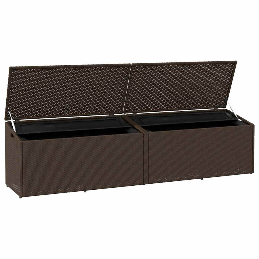 Tuinbox Poly Rattan 220 x 50 x 58 cm Bruin