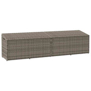 Tuinbox 220x50x58 cm poly rattan grijs