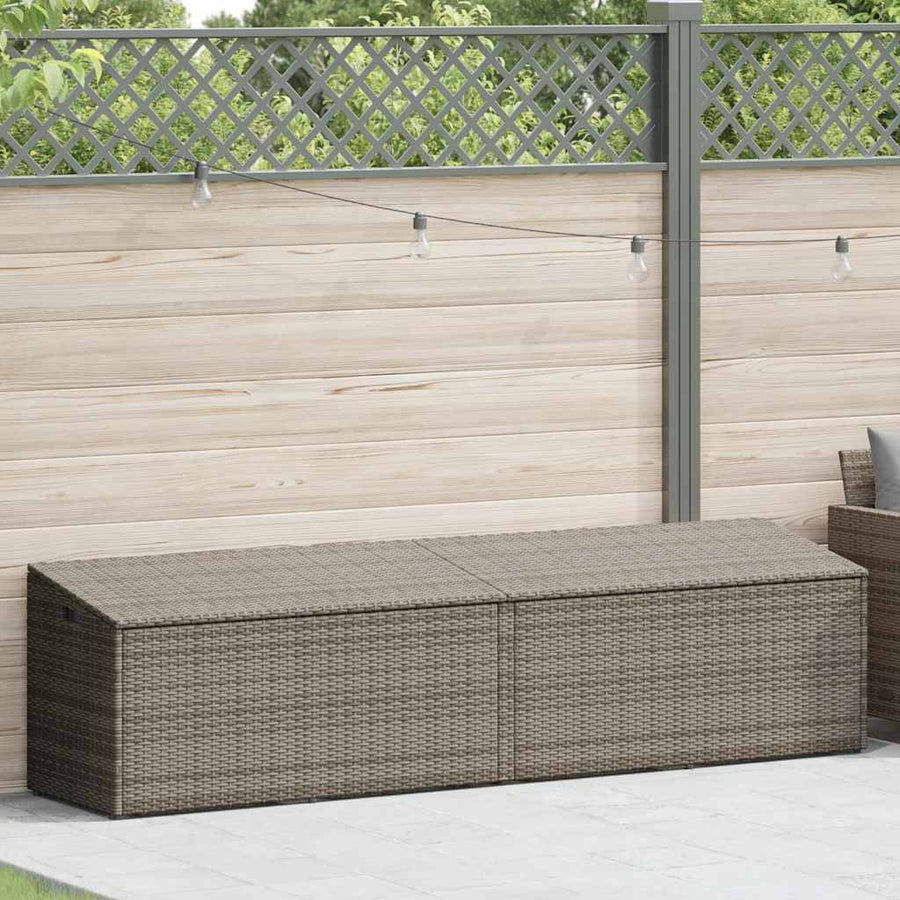 Tuinbox Poly Rattan 220 x 50 x 58 cm Grijs