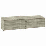 Tuinbox 220x50x58 cm poly rattan lichtgrijs
