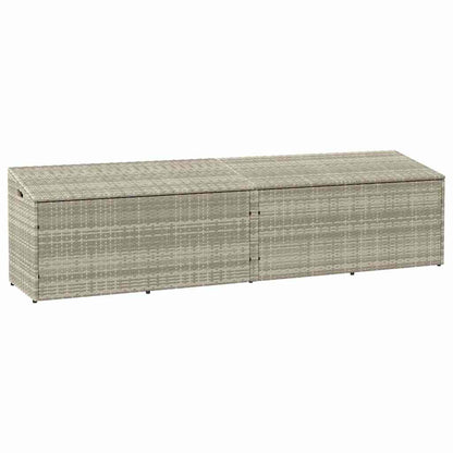 Tuinbox Poly Rattan 220 x 50 x 58 cm Lichtgrijs