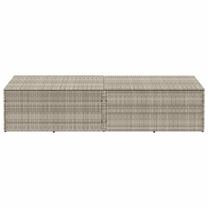 Tuinbox Poly Rattan 220 x 50 x 58 cm Lichtgrijs