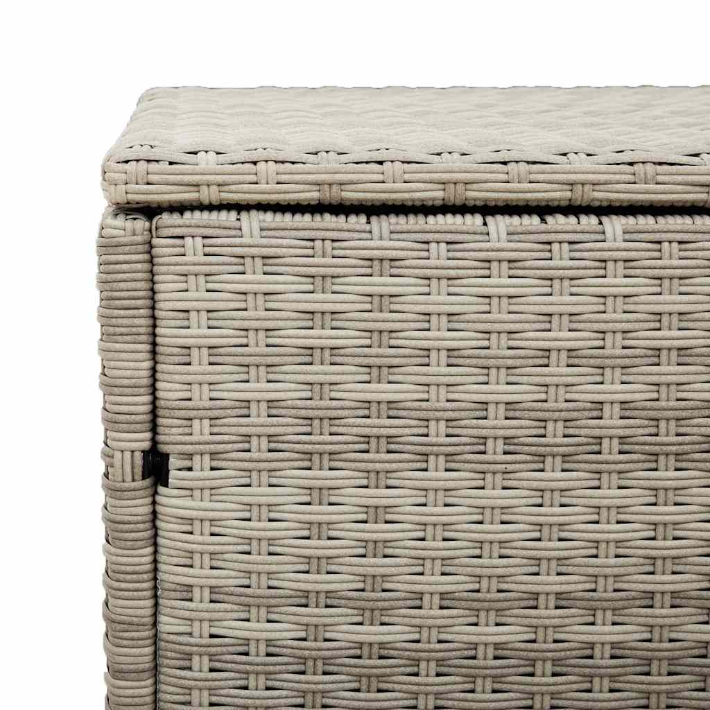 Tuinbox Poly Rattan 220 x 50 x 58 cm Lichtgrijs