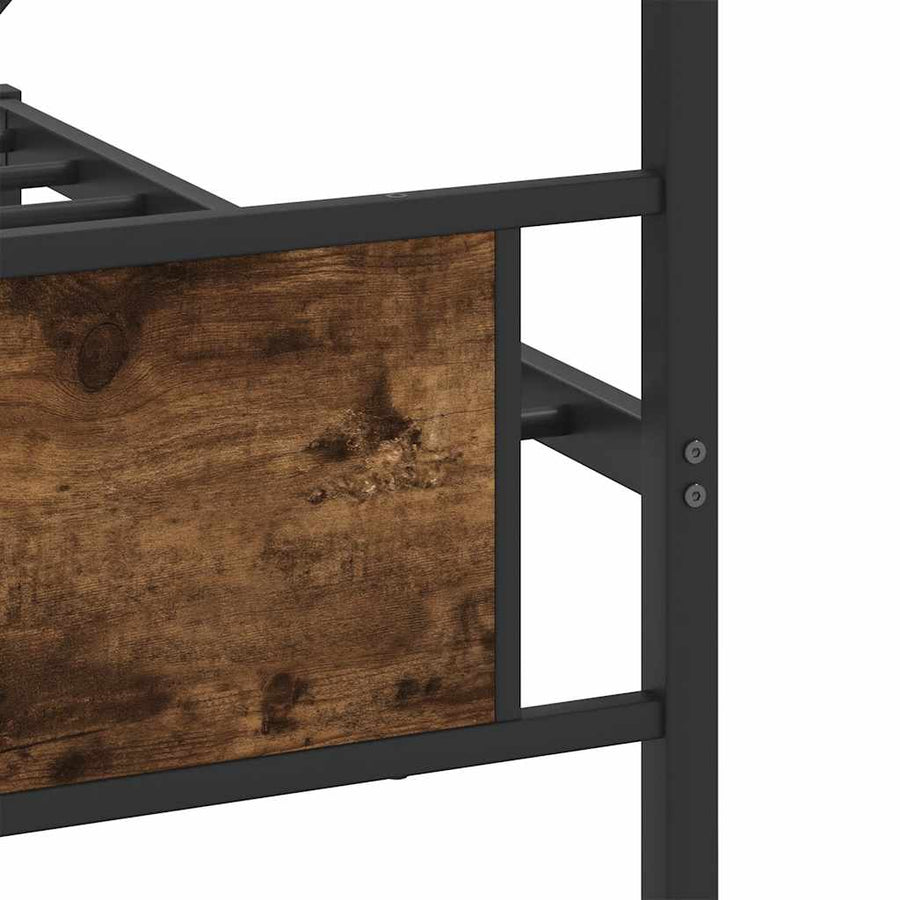 Bedframe zonder matras metaal gerookt eikenkleurig 200x200 cm