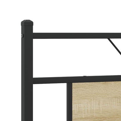 Bedframe zonder matras metaal sonoma eikenkleurig 180x200 cm