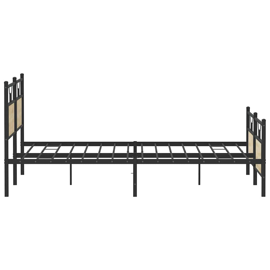 Bedframe zonder matras metaal sonoma eikenkleurig 183x213 cm