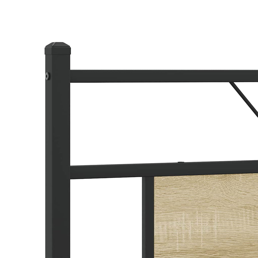 Bedframe zonder matras metaal sonoma eikenkleurig 183x213 cm