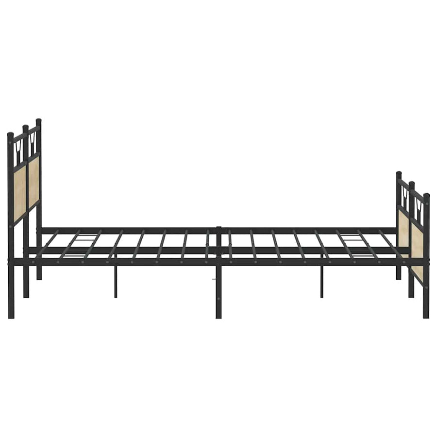 Bedframe zonder matras metaal sonoma eikenkleur 200x200 cm