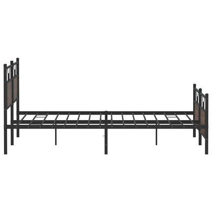 Bedframe zonder matras metaal bruin eikenkleur 180x200 cm