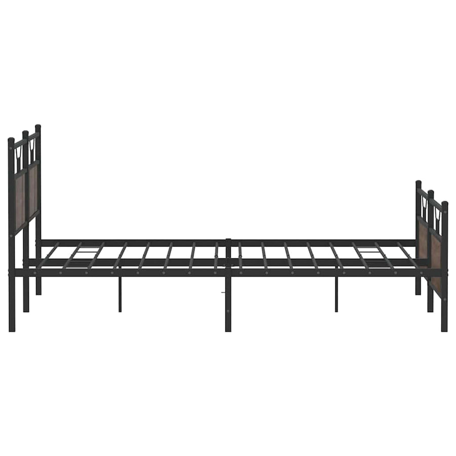 Bedframe zonder matras metaal bruin eikenkleur 180x200 cm