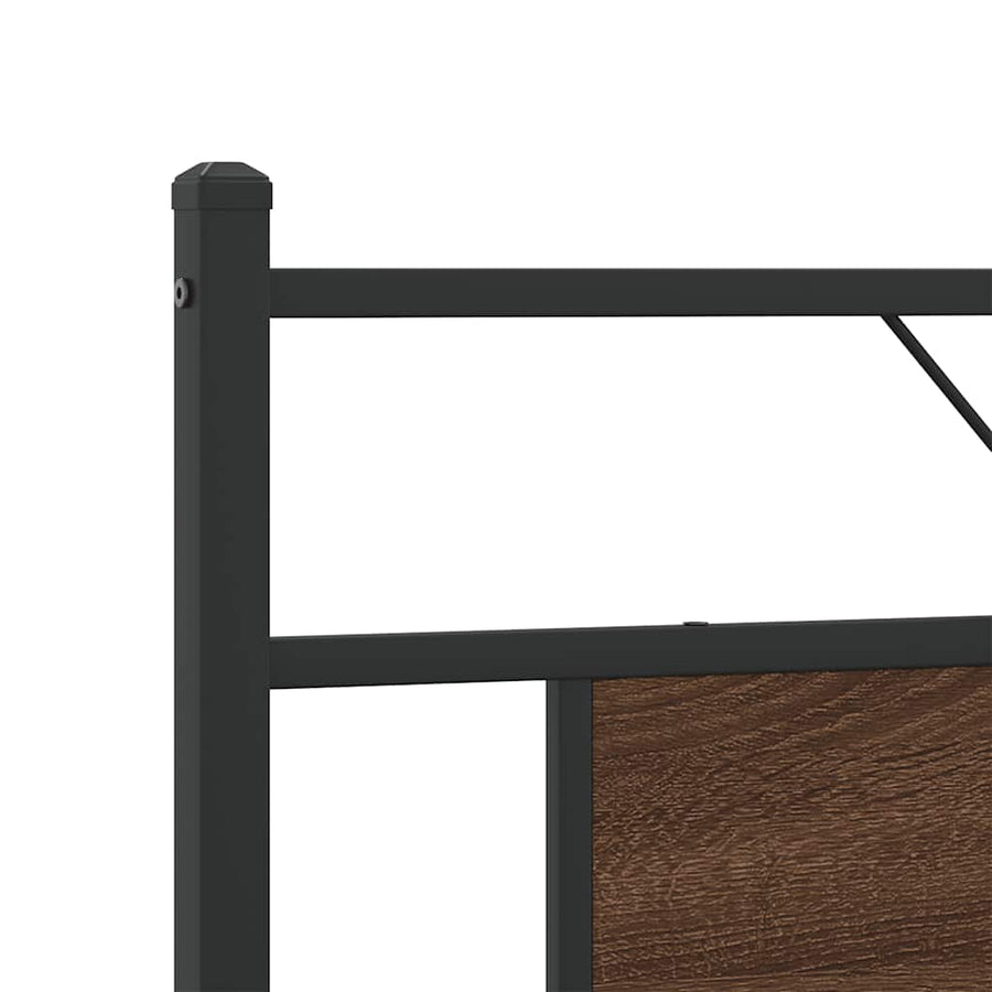 Bedframe zonder matras metaal bruin eikenkleur 180x200 cm