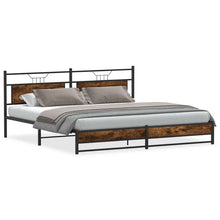 Bedframe zonder matras metaal gerookt eikenkleurig 200x200 cm