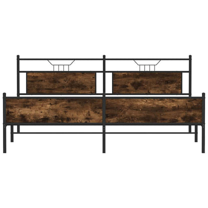 Bedframe zonder matras metaal gerookt eikenkleurig 200x200 cm
