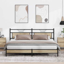 Bedframe zonder matras metaal sonoma eikenkleurig 193x203 cm