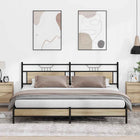 Bed frame without mattress metal Sonoma oak color 200x200 cm