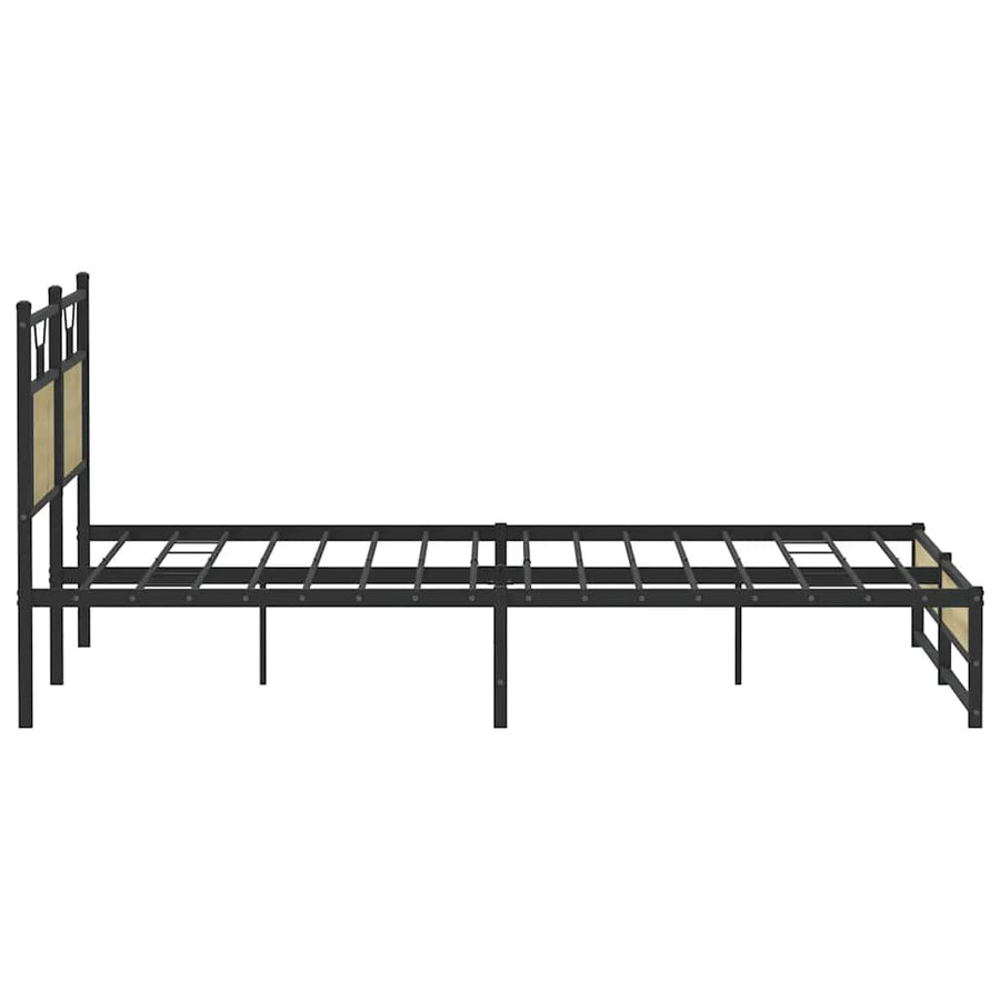 Bedframe zonder matras metaal sonoma eikenkleurig 183x213 cm