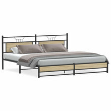 Bedframe zonder matras metaal sonoma eikenkleurig 193x203 cm