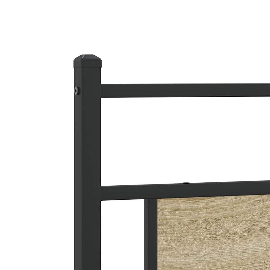 Bedframe zonder matras metaal sonoma eikenkleurig 193x203 cm