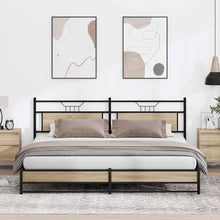 Bedframe zonder matras metaal sonoma eikenkleurig 193x203 cm