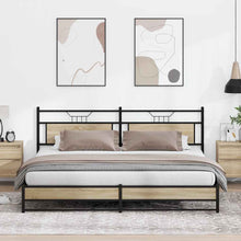 Bedframe zonder matras metaal sonoma eikenkleur 200x200 cm