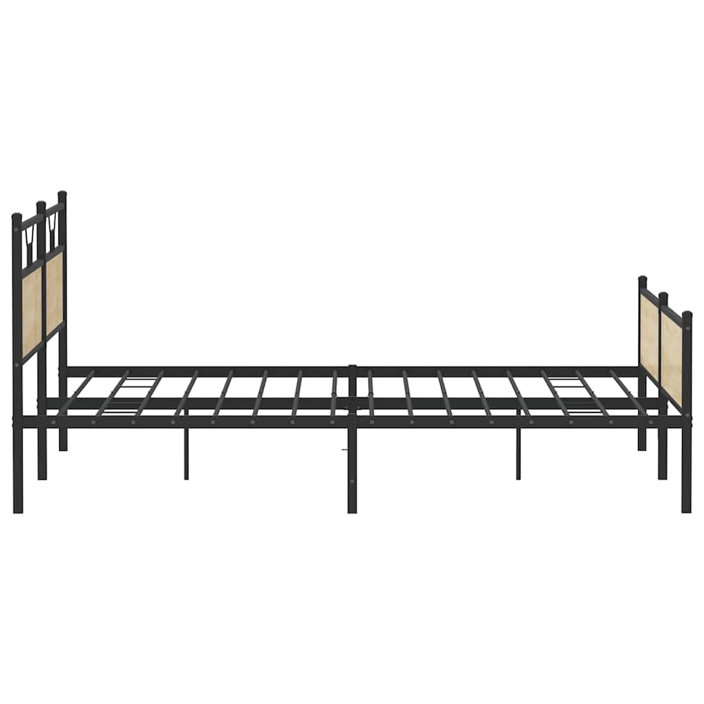 Bedframe zonder matras metaal sonoma eikenkleur 200x200 cm