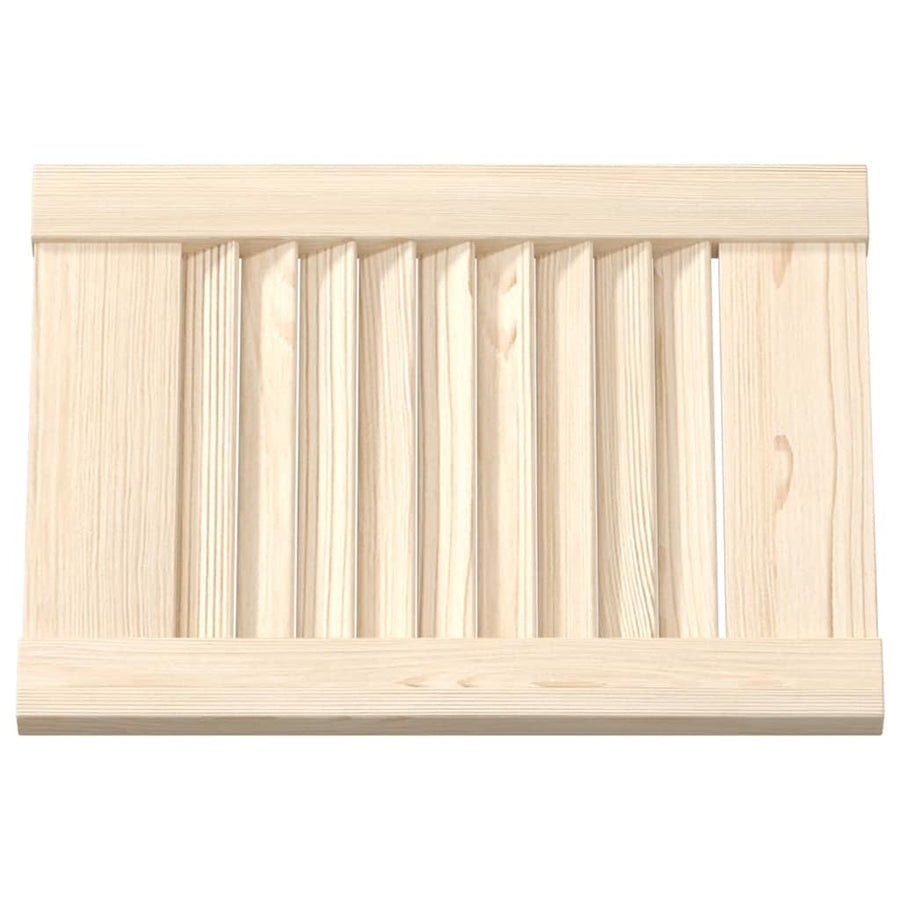 Kastdeuren met lamellen 2 st 39,5x29,5 cm massief grenenhout