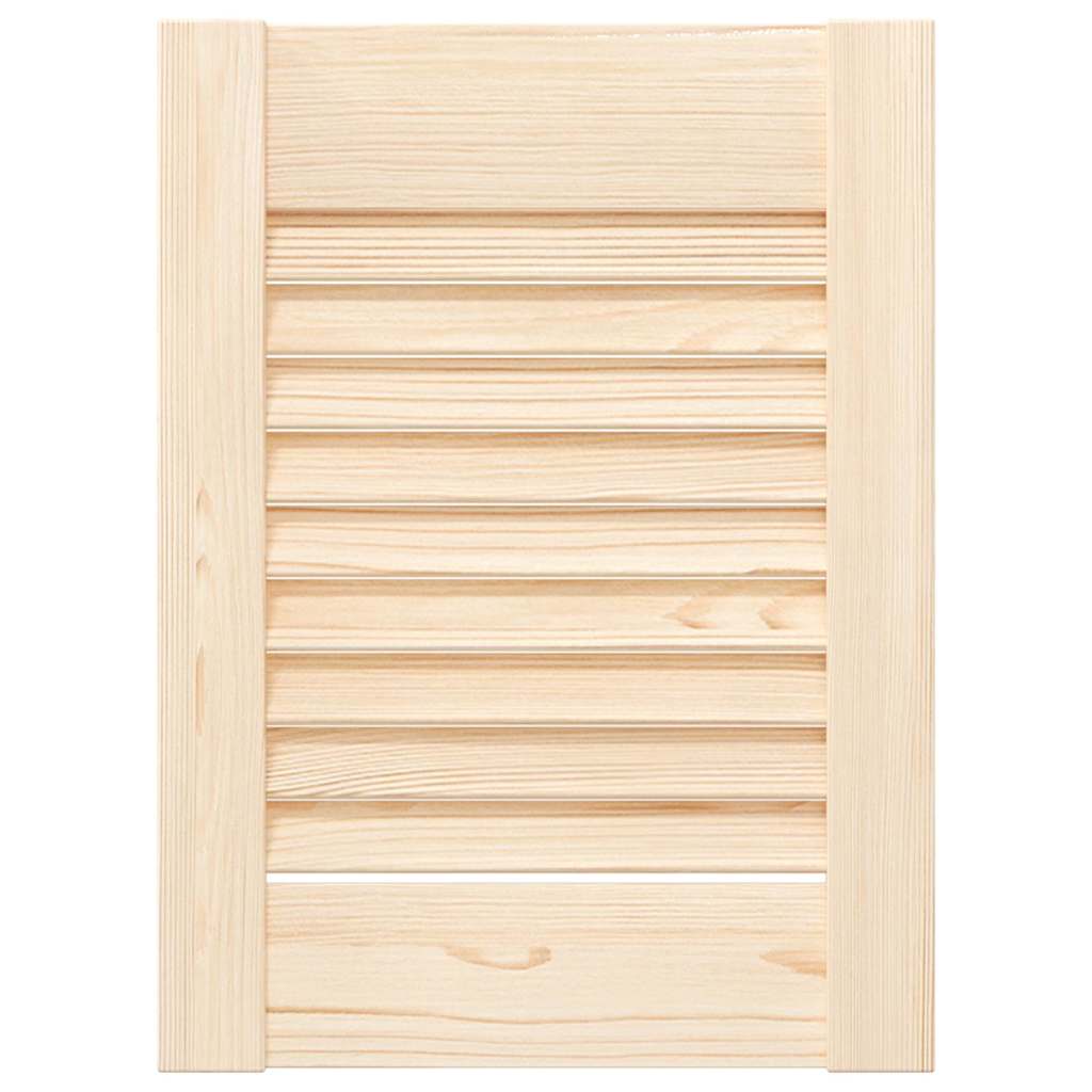 Kastdeuren met lamellen 4 st 39,5x29,5 cm massief grenenhout