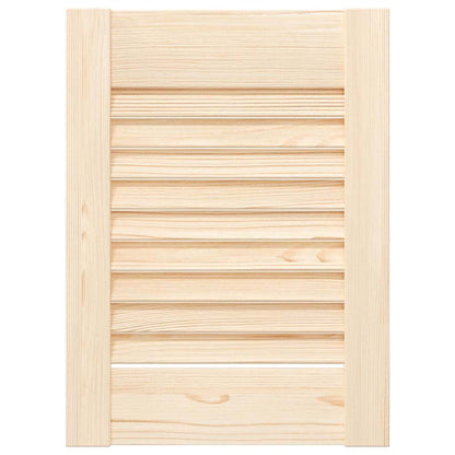 Kastdeuren met lamellen 4 st 39,5x29,5 cm massief grenenhout
