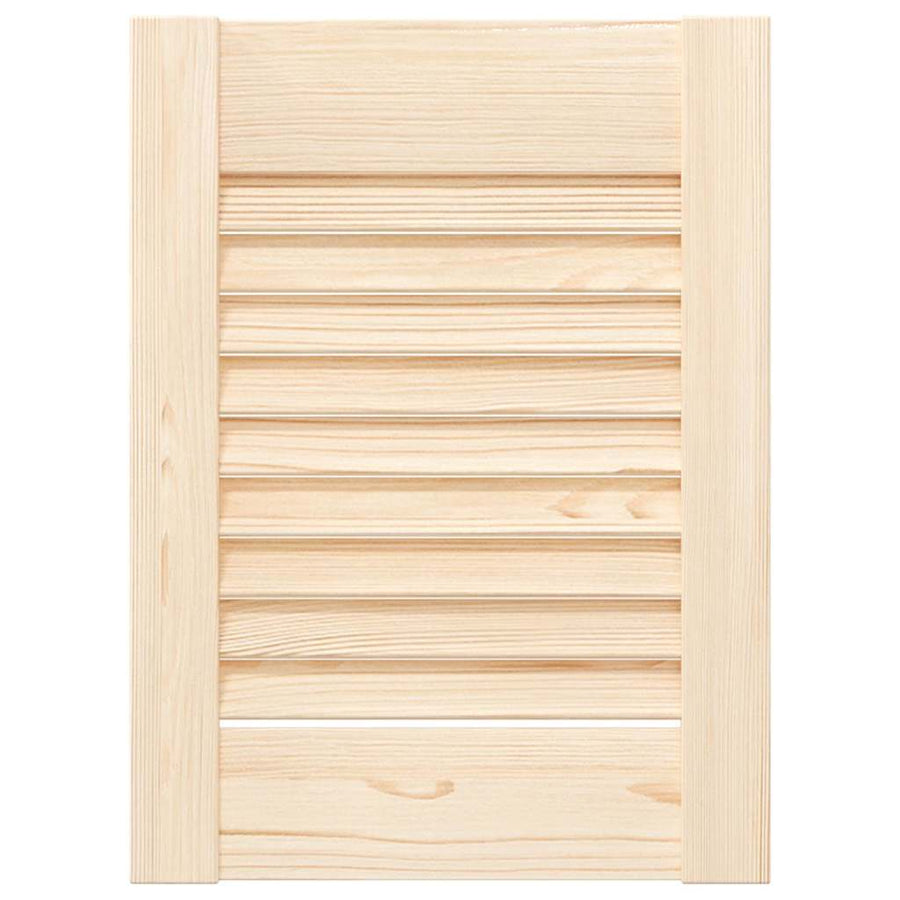 Kastdeuren met lamellen 4 st 39,5x29,5 cm massief grenenhout