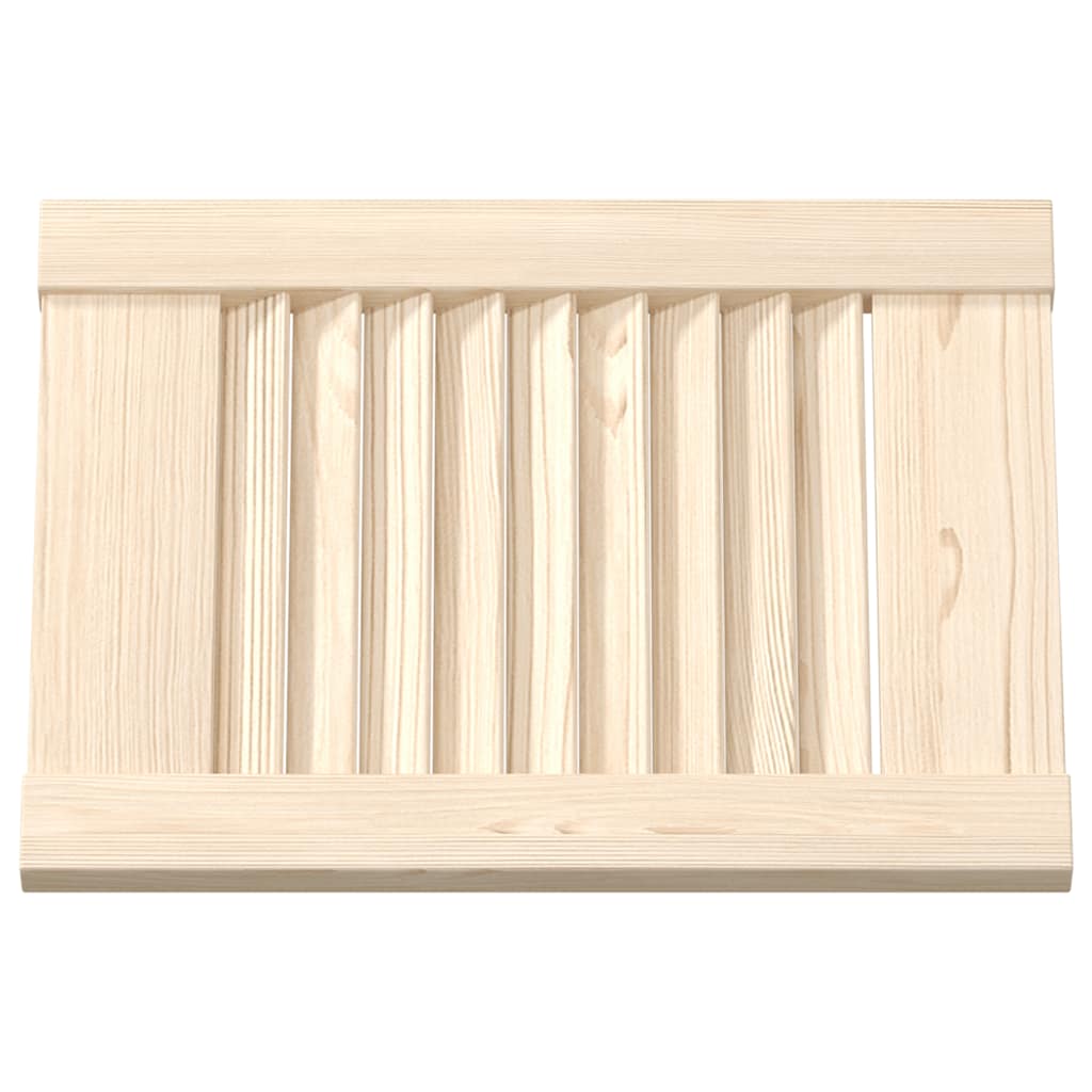 Kastdeuren met lamellen 4 st 39,5x29,5 cm massief grenenhout